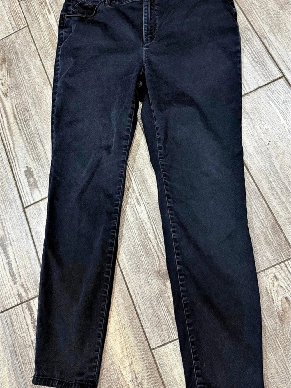 Chico's So Slimming Girlfriend Ankle Jeans Women's Straight Leg Jeans Black